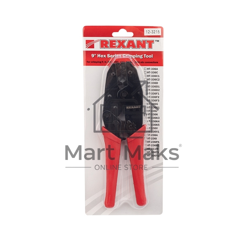 Кримпер Rexant HT-301 K для обжима F и BNC разъемов RG-8, RG-11, RG-174, RG-179, RG-213