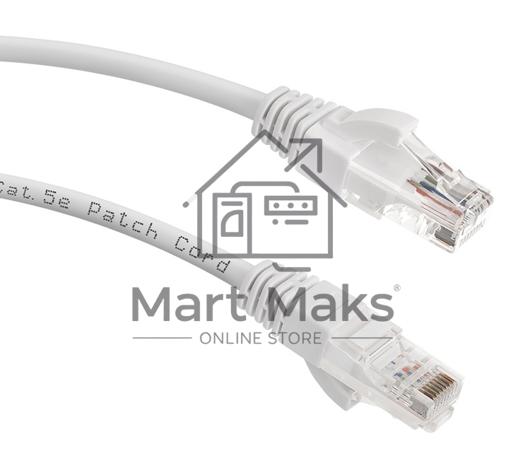 Кабель Патч-корд Lanmaster LAN-PC45/U5E-5.0-WH вилка RJ-45-вилка RJ-45 кат.5е 5м белый LSZH (уп.:1шт)