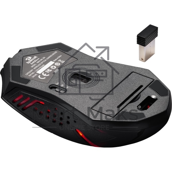 Мышь беспроводная + коврик Defender Redragon M601WL-BA черный, 2400 dpi, радиоканал, USB, кнопки - 6