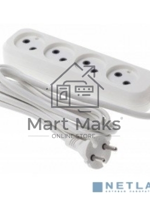 Сетевой удлинитель Buro BU-PSL4.5/W 5м (4 розетки) белый (пакет ПЭ)