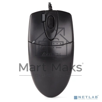 Мышь проводная A4Tech OP-620D черный, 1000 dpi, USB, кнопки - 4