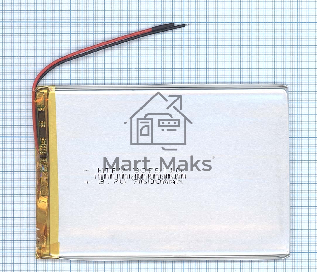 Аккумулятор Li-Pol (батарея) 3*75*110мм 2pin 3.7V/3600mAh