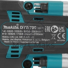 Гайковерт Makita DTW700Z ак(уд) BL-Motor, 18В, Li-ion, БЕЗ АКБ и БЕЗ ЗУ