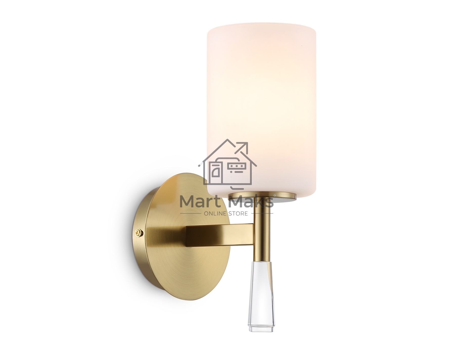 Настенный светильник Ambrella light LH56265 BS/FR латунь/белый матовый E27 max 60W 160*120*280