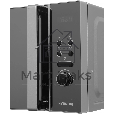 Микроволновая печь Hyundai HYM-D3002 серебристый, 20 л, 700 Вт, переключатели - кнопки, поворотный механизм