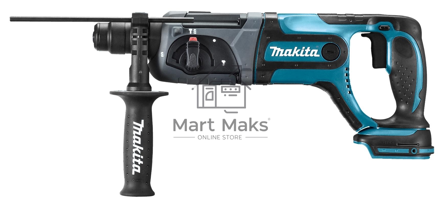Перфоратор Makita DHR241Z аккумуляторный SDS+ [DHR241Z  18В,Li-ion,3реж,1.9Дж,0-4000у\м,3.5кг,кор,б\акк и з\у,совместим с 4 Ач Li-ion