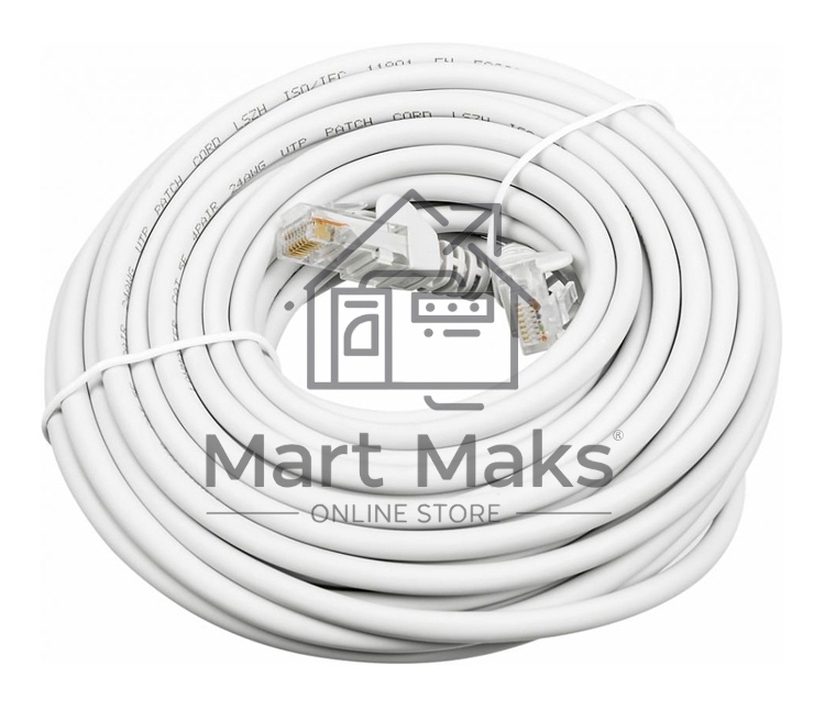 Кабель Патч-корд Lanmaster LAN-PC45/U5E-5.0-WH вилка RJ-45-вилка RJ-45 кат.5е 5м белый LSZH (уп.:1шт)