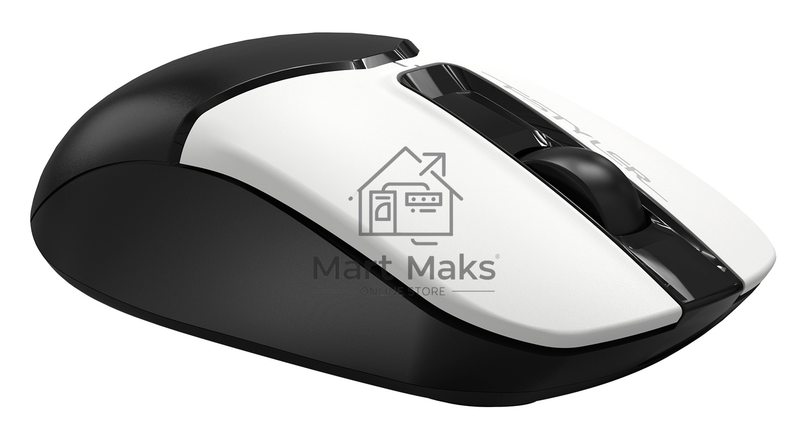 Мышь беспроводная A4Tech Fstyler FG12S белый/черный, 1200 dpi, радиоканал, USB, кнопки - 3
