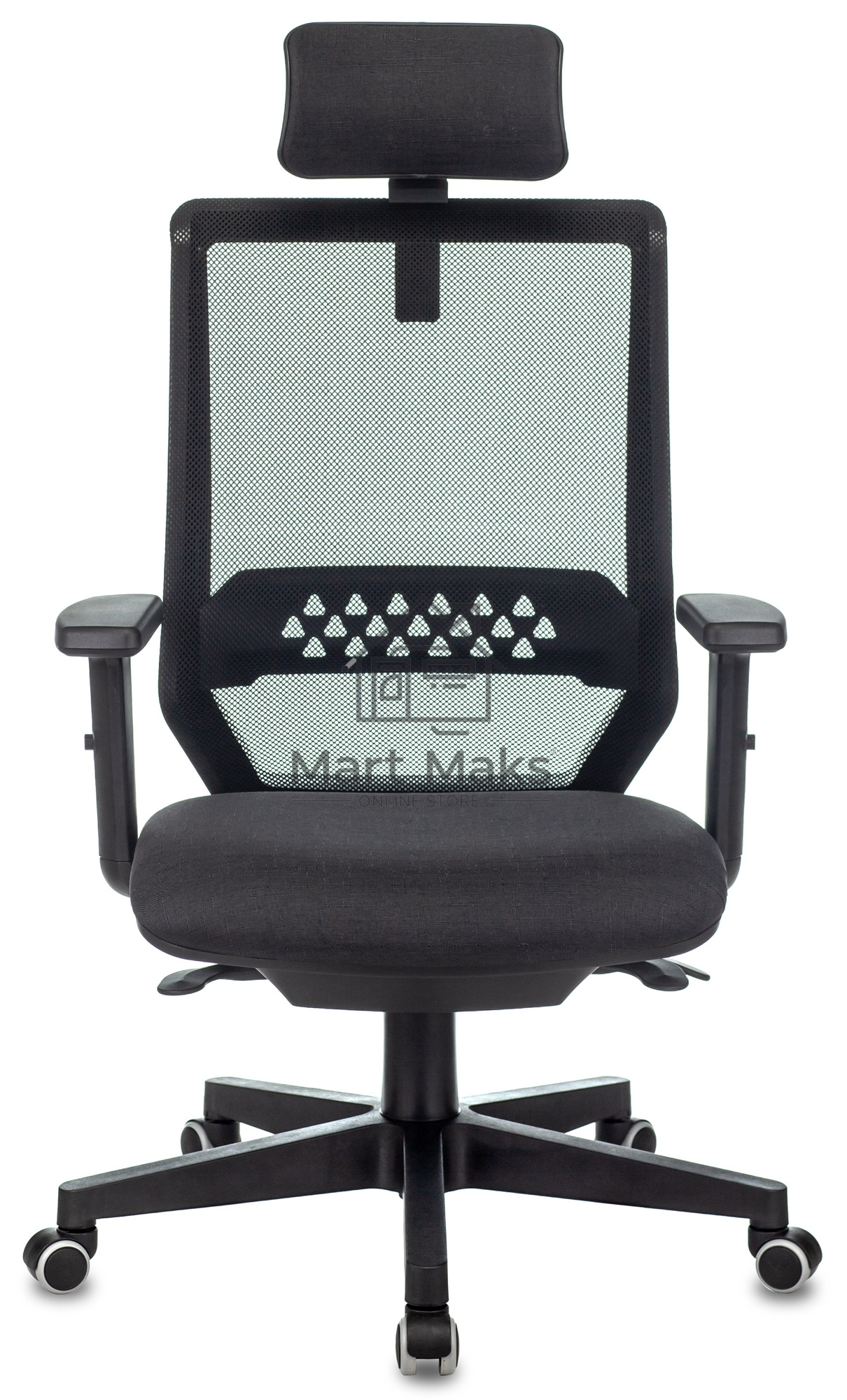 Кресло руководителя Бюрократ EXPERT TW-01 черный 38-418, сетка/ткань, с подголов. крестовина пластик