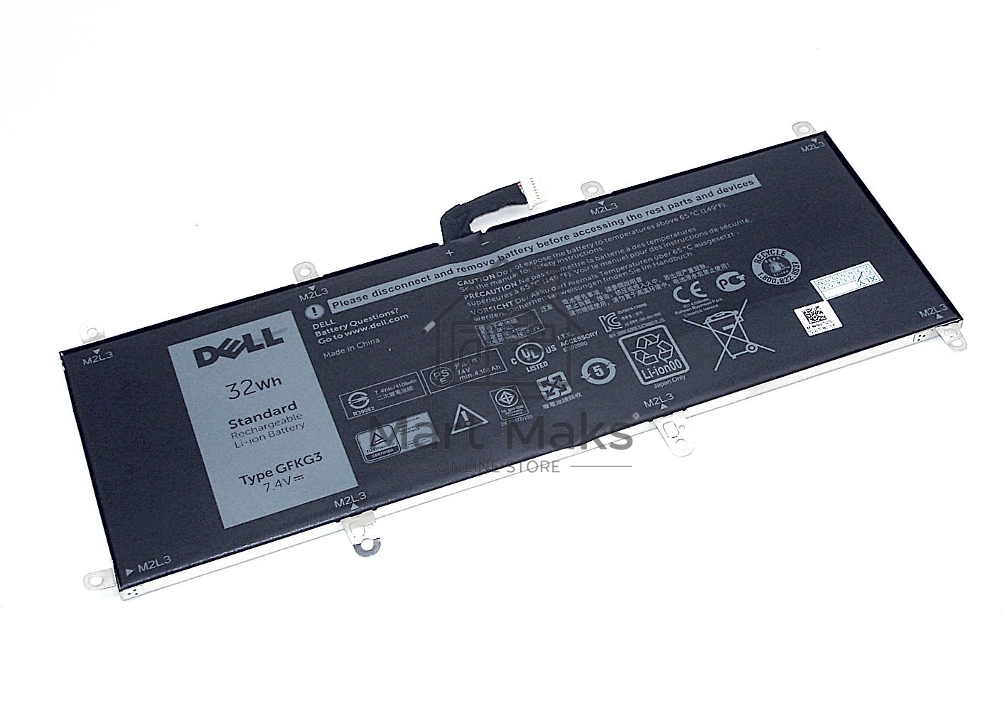 Аккумуляторная батарея для планшета Dell Venue 10 Pro 5056 (GFKG3) 7.4V 4220mAh 8pin