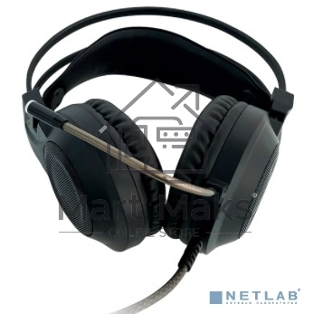 Гарнитура QUMO Odin чёрный, проводная, 3.5 мм, подсветка