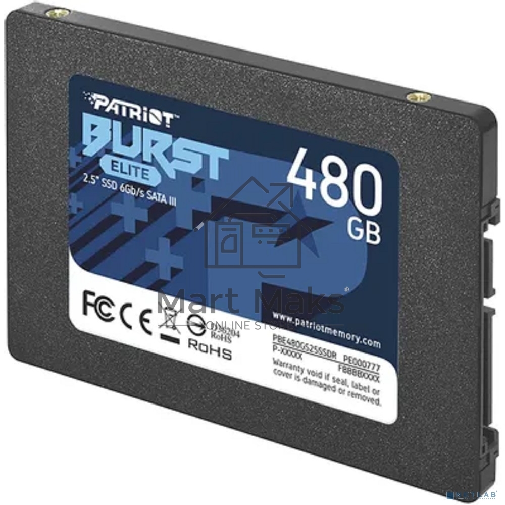 Накопитель SSD Patriot Burst Elite, 480GB, SATA, 2.5