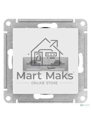 Розетка двойная компьютерная RJ45+RJ45, кат.5E, механизм, БЕЛЫЙ