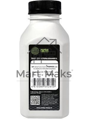 Тонер Cactus CS-THP9-100 черный флакон 100гр. для принтера HP W1470/CF237/CF281/CE390/CC364/CF214/C8543/Q5942