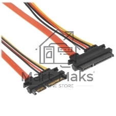 Кабель-удлинитель SATA Cablexpert CC-SATAMF-715-30CM, Sata 7+15pin, 30 см, пакет