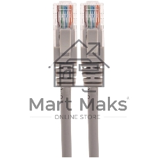 Патч-корд Rexant U/UTP, cat.5e, RJ45-RJ45, 26AWG, ZH нг(А)-HF, серый, 2м