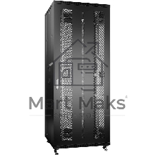 Шкаф серверный напольный Cabeus, IP20, 42U, 2055х800х800 мм (ВхШхГ), дверь: перфорация, боковая панель: сплошная, разборный, цвет: чёрный