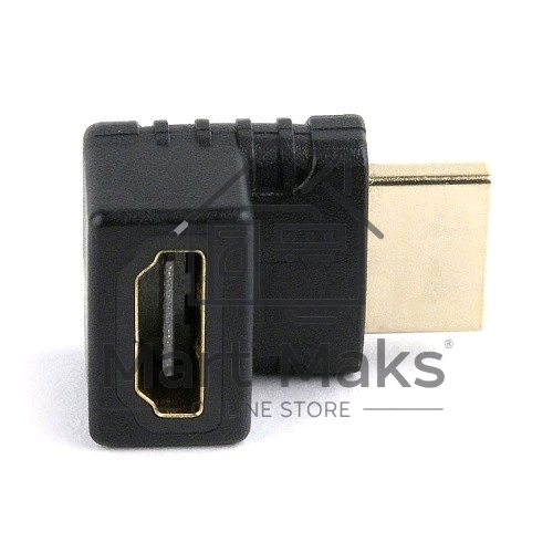 Переходник HDMI-HDMI Cablexpert A-HDMI270-FML, 19F/19M, угловой соединитель 270 градусов, золотые разъемы, пакет