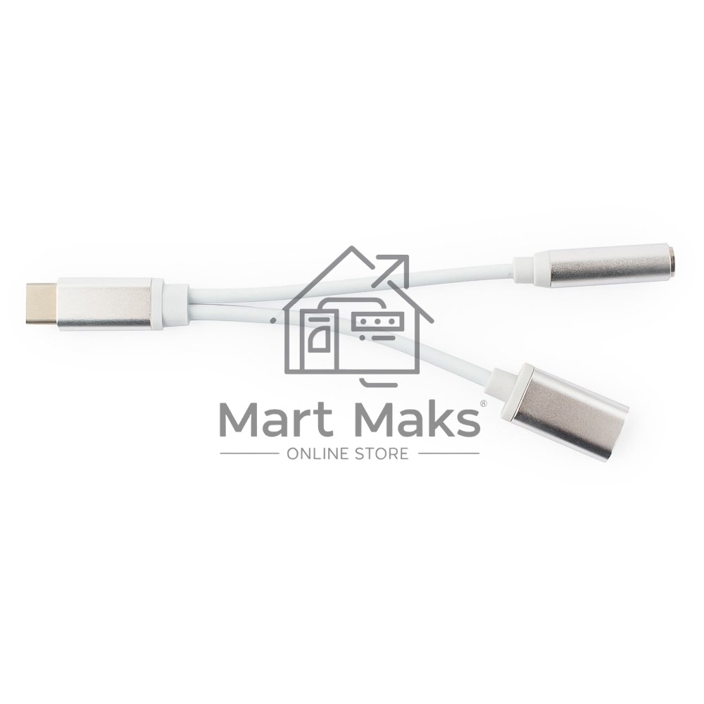 Переходник Cablexpert Переходник USB, USB Type-C/Jack3.5 F+ Type-C F, пакет (CCA-UC3.5F-02-W)