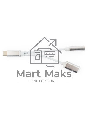 Переходник Cablexpert Переходник USB, USB Type-C/Jack3.5 F+ Type-C F, пакет (CCA-UC3.5F-02-W)