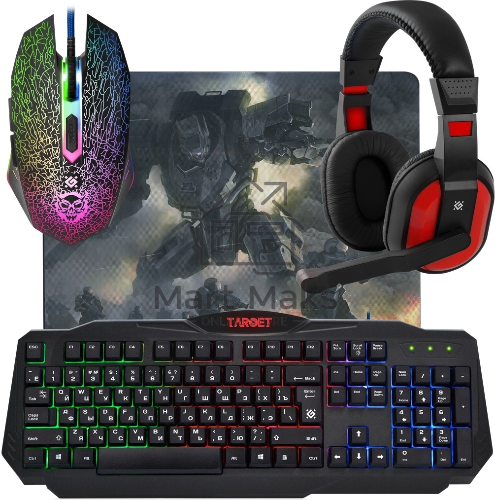 Клавиатура + мышка +PAD +HEADSET Defender TARGET MKP-350