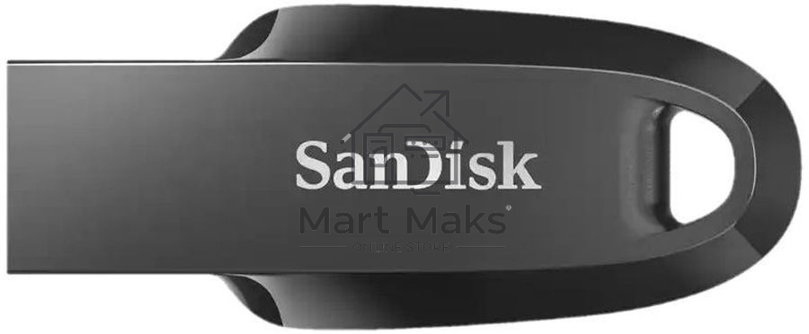 Флешка USB R/W 128GB SanDisk CZ550 Ultra Curve, USB 3.2 черный