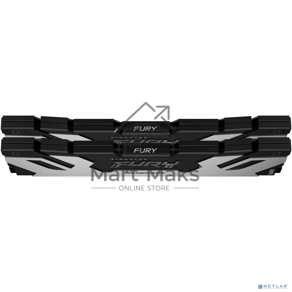 Оперативная память Kingston Fury Renegade, DDR5, 32GB (2x16GB), 7200MHz, CL38, DIMM, с радиатором, серебристый/черный