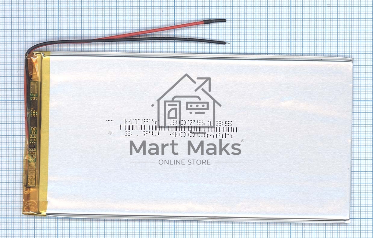 Аккумулятор Li-Pol (батарея) 3*75*135мм 2pin 3.7V/4000mAh