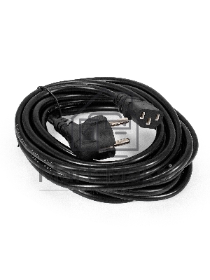 Кабель питания ExeGate Special PC-5S (Евровилка угловая Schuko->C13, 3*1.0мм2, CCA, черный, 5 м)