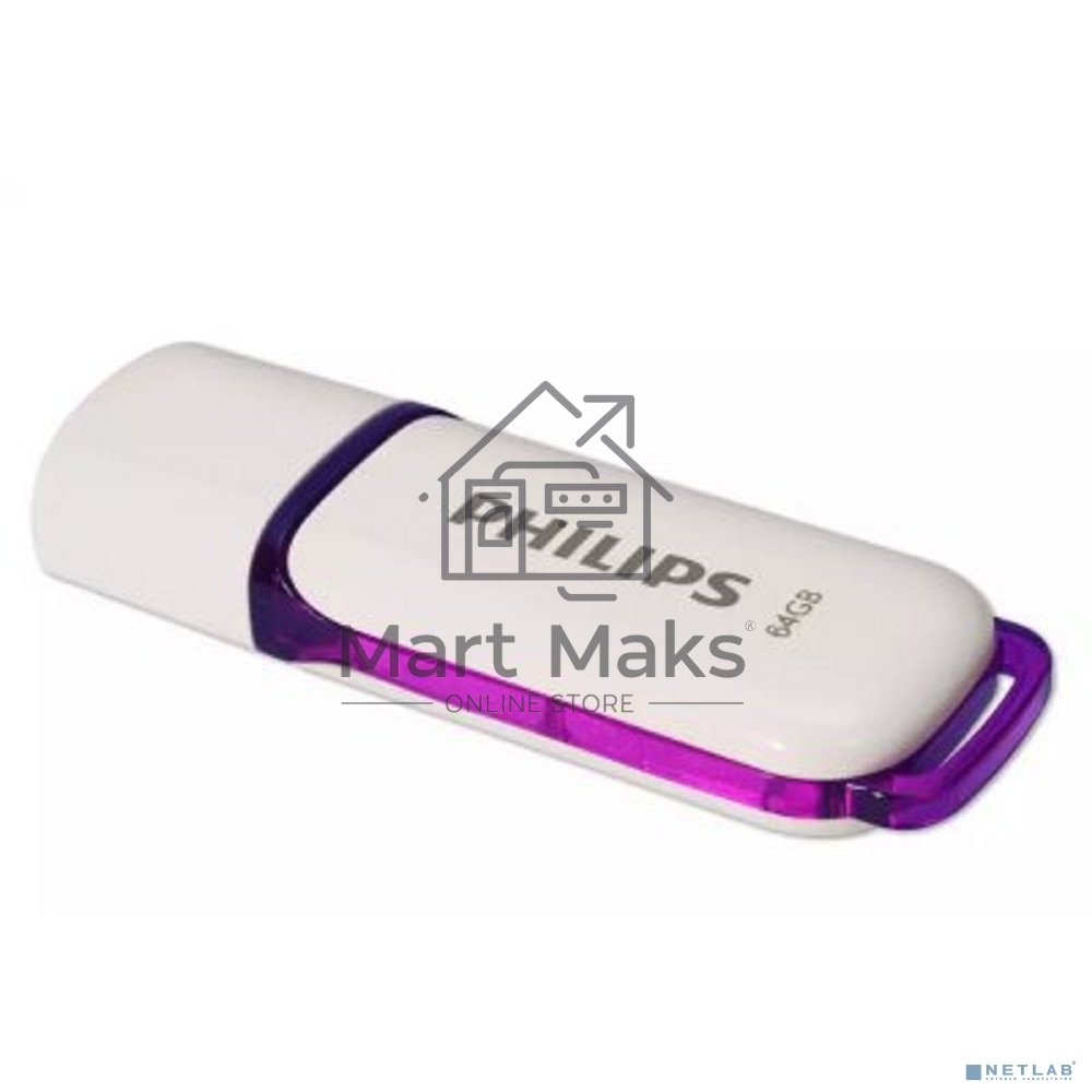 Флешка USB R/W 64GB PHILIPS SNOW2.0 64GB, USB 2.0