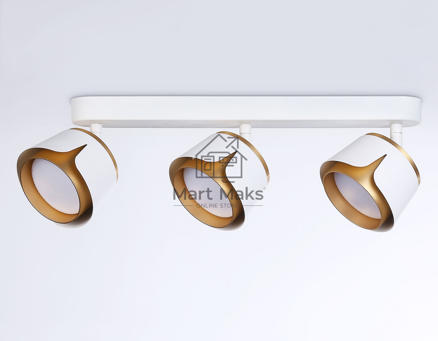 Светильник Ambrella light TN71235/3 WH/GD белый/золото GX53/3 380*100*147