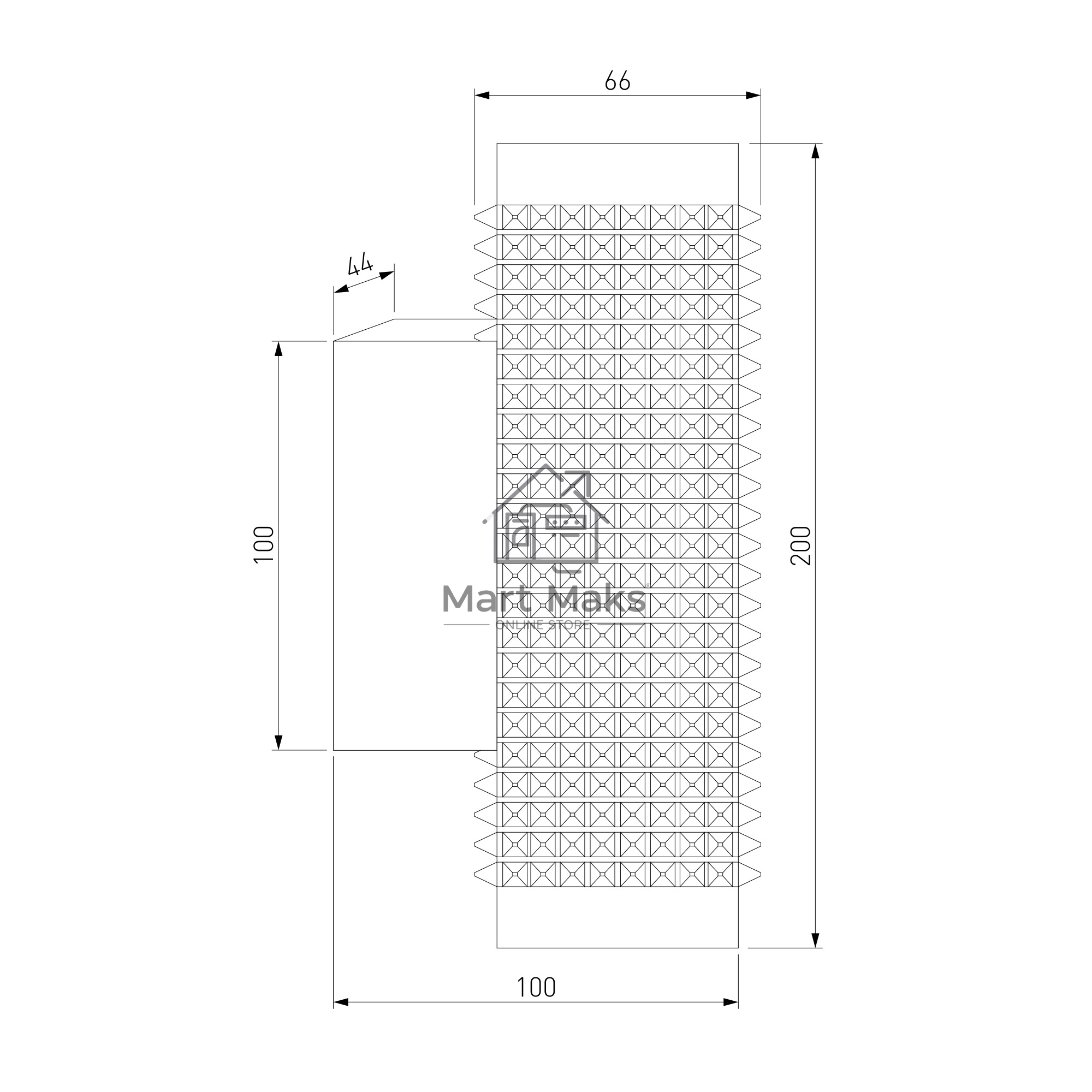 MRL 1014 / Светильник настенный Spike GU10 серебро