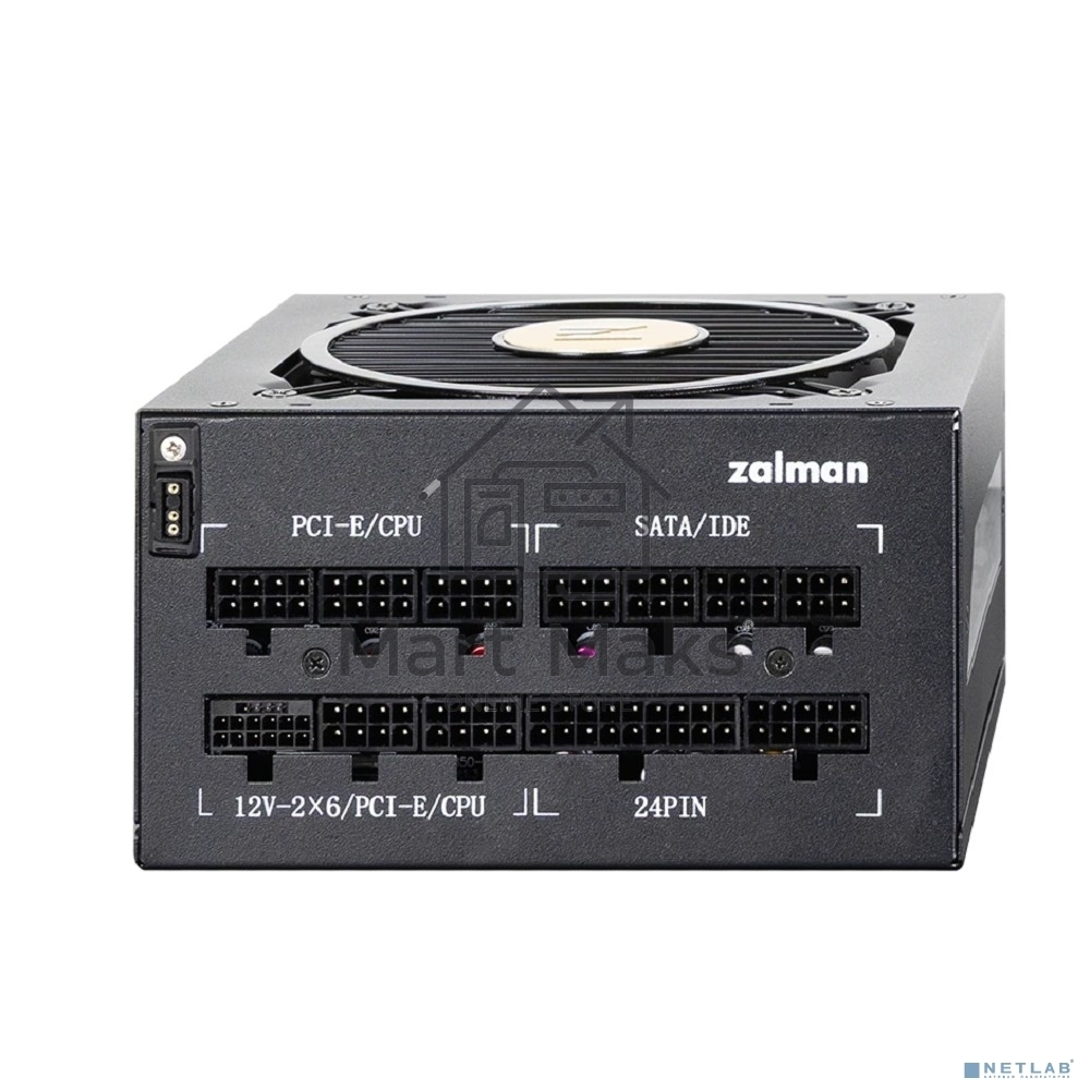 Блок питания Zalman ZM1200-TMX2 VIEW, 1200W, ATX12V v3.0, APFC, 12cm Fan, 80 PLUS Gold Gen5, Full Modular, side ARGb lights, Retail