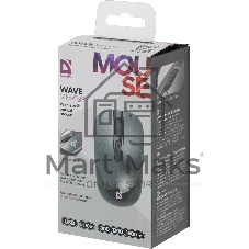 Мышь беспроводная Defender Wave MM-995 серебристый, 1600 dpi, радиоканал, USB, кнопки - 4