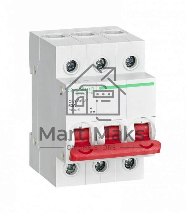 Выключатель нагрузки 3п 63А 400В City9 Set SE C9S16363