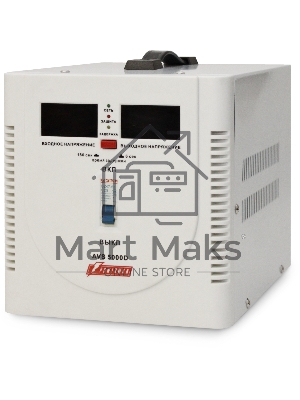 Стабилизатор Powerman AVS 5000D (5000ВА,25А,КПД 98%,циф. индикация вх./вых. напряж.)