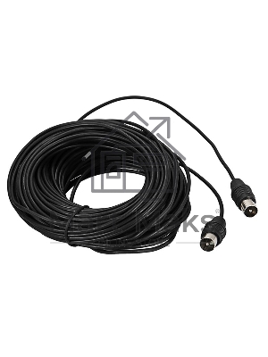 ВЧ кабель Rexant ТВ штекер - ТВ штекер, длина 15 м етров, черный