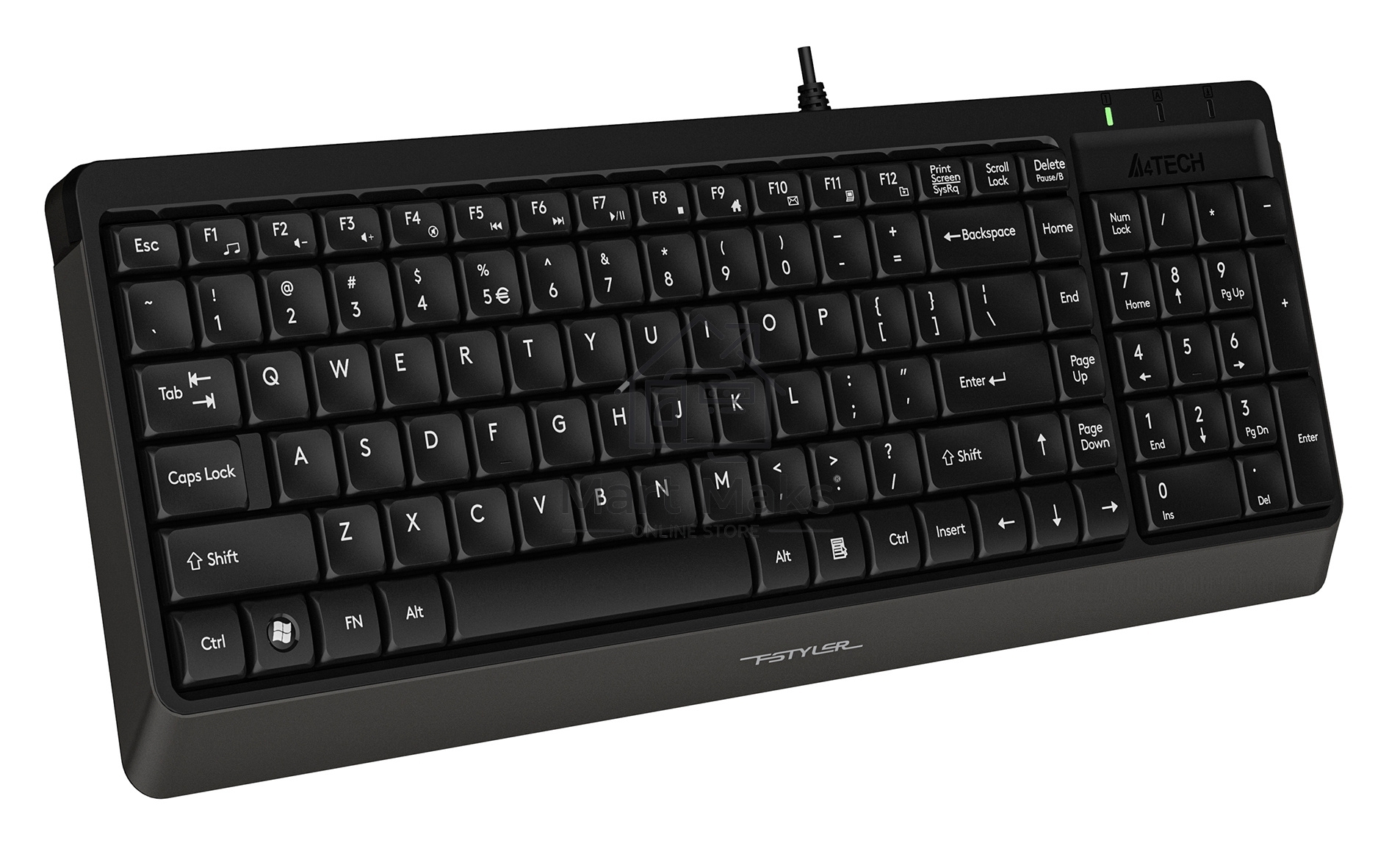 Клавиатура + мышь A4Tech Fstyler F1512 клав:черный мышь:черный USB