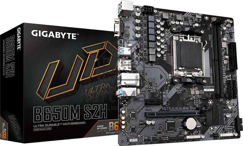 Материнская плата Gigabyte B650M S2H (V1.2/V1.4), AM5, AMD B650, 2xDDR5, 4xSATA, 1xM.2, 1xPCI-E 4.0 x16, 3xUSB-A 3.2 Gen 1, 1xUSB-C 3.2 Gen 1, 1x 1Gb LAN, 3x3.5 мм, 7.1, Micro-ATX