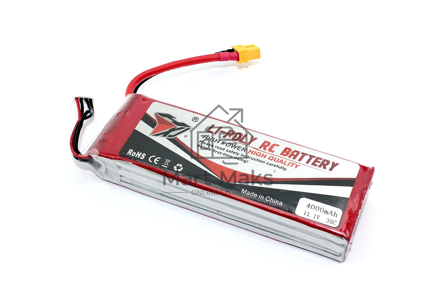 Портативный аккумулятор Li-Pol 11.1V 8043130 4000mah разъем XT60-Plug
