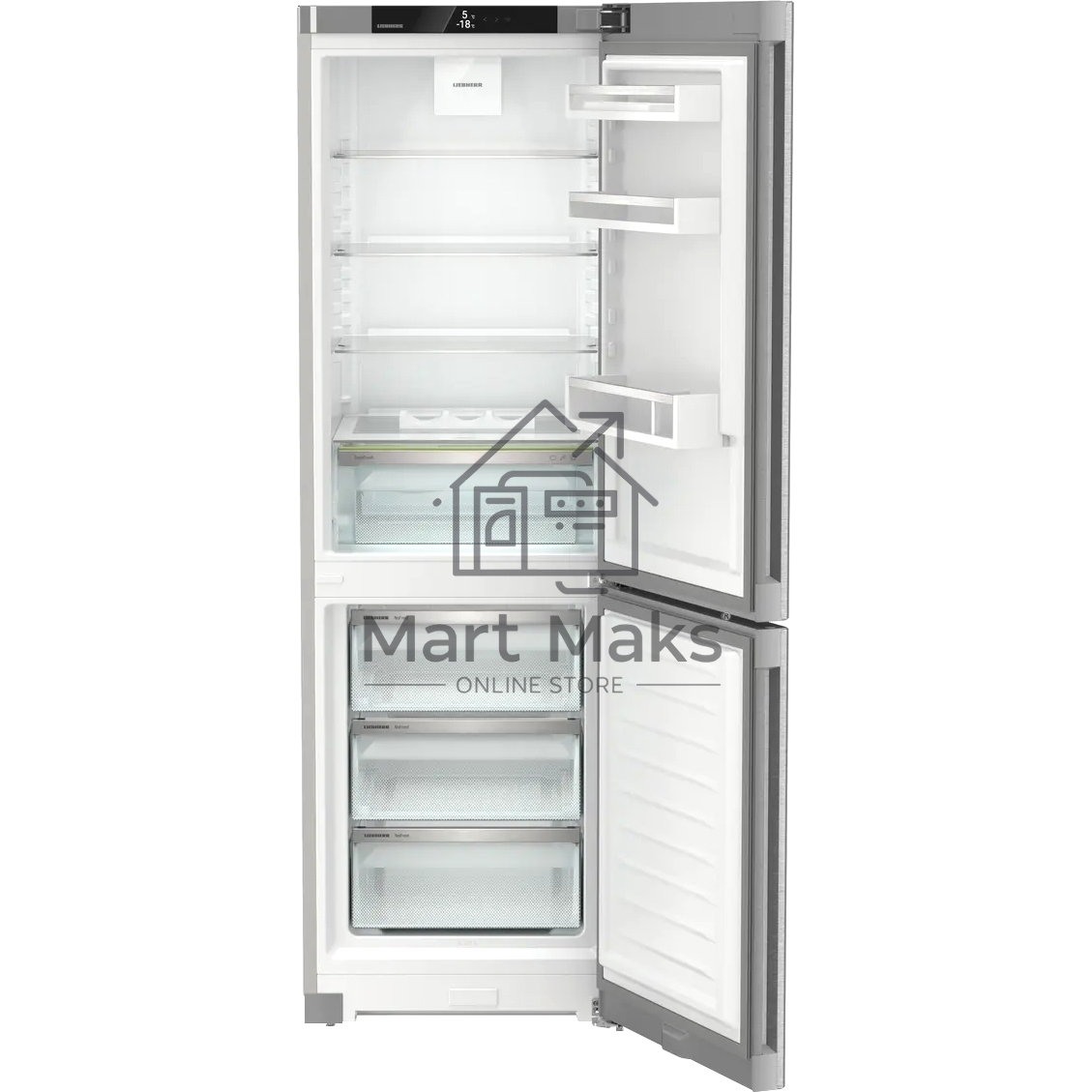 Холодильник Liebherr CNsdc 5203-22 001 серебристый двухкамерный 225/94 л морозилка снизу, No Frost