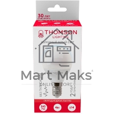 Лампа филам. Thomson Filament TH-B2334 7Вт цок.:E14 свеча 220B св.свеч.бел.хол. Candle (упак.:1шт)
