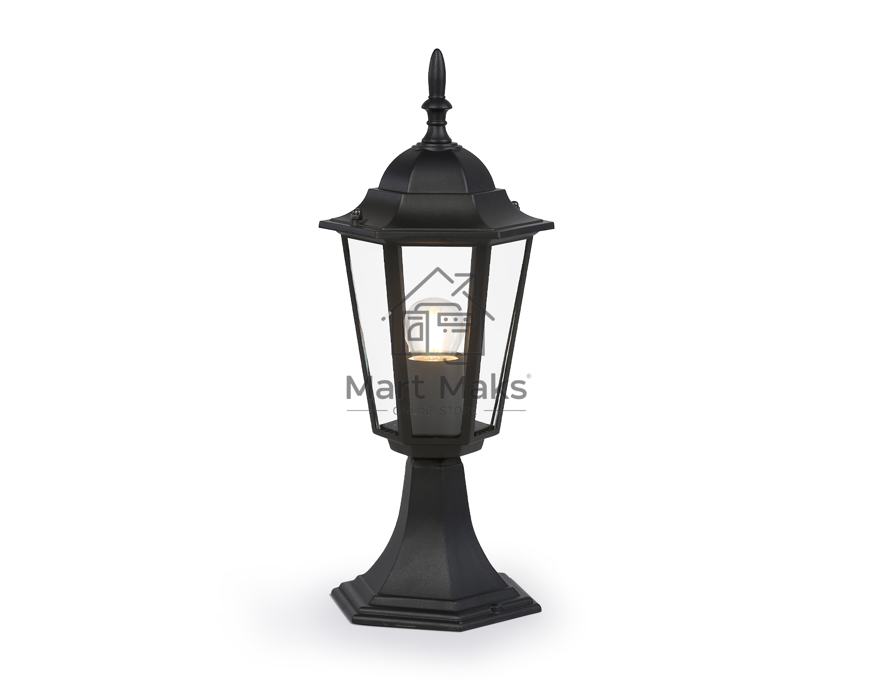 Светильник Ambrella light ST2023 BK/CL черный/прозрачный IP54 E27 max 40W D150*400