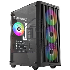 Корпус Case ID-Cooling WARE 300 ARGB Black mATX/win TG/ 4 fans/ Type C/ CPU 160mm/ GPU 320mm/ no PSU