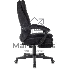 Кресло руководителя Бюрократ T-9950MSG-F Fabric черный Light-20, крестов. пластик, подст. для ног