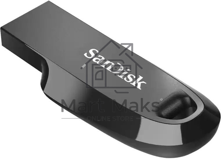 Флешка USB R/W 128GB SanDisk CZ550 Ultra Curve, USB 3.2 черный