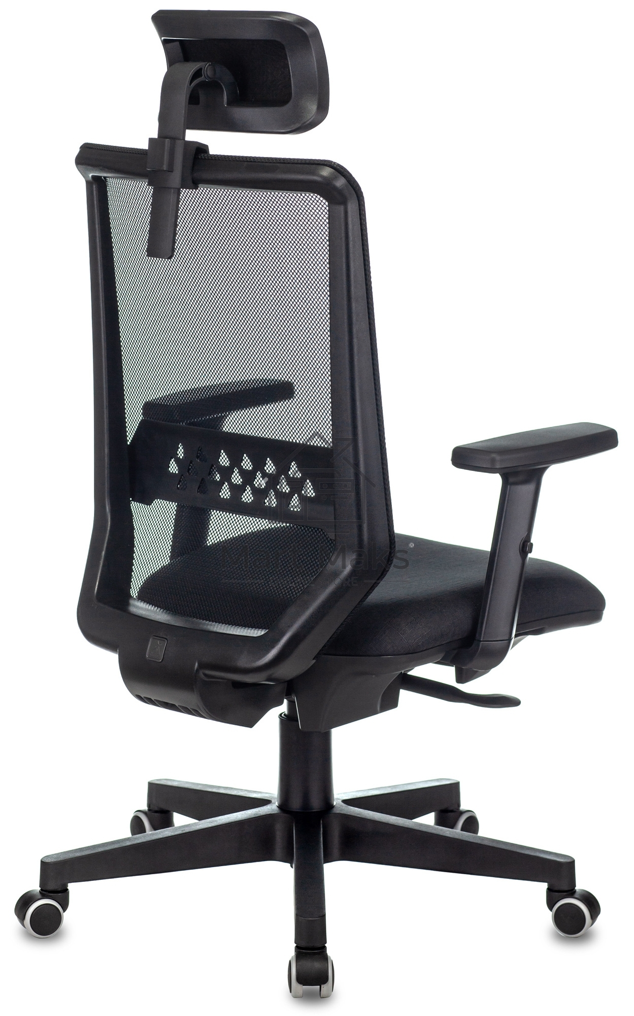 Кресло руководителя Бюрократ EXPERT TW-01 черный 38-418, сетка/ткань, с подголов. крестовина пластик