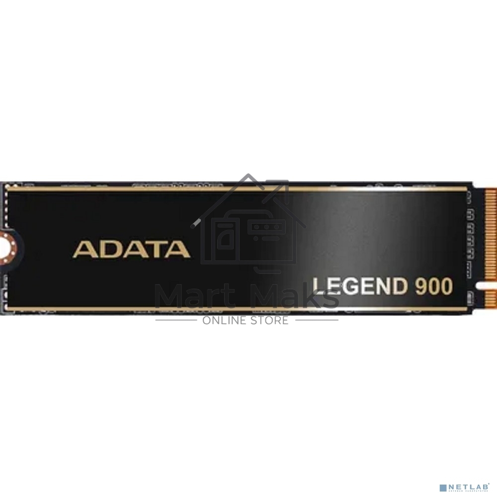 Накопитель SSD ADATA LEGEND 900, 512Gb, PCIe 4.0 x4, M.2 2280, NVMe, R/W 6200/2300, с радиатором