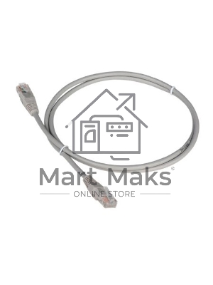 Патч-корд TWT UTP кат.5e, с заливными колпачками, 0.15 м, серый