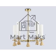 Люстра Ambrella light LH75371/5 GD/WH золото/белый G9*5 max 28W D600*675